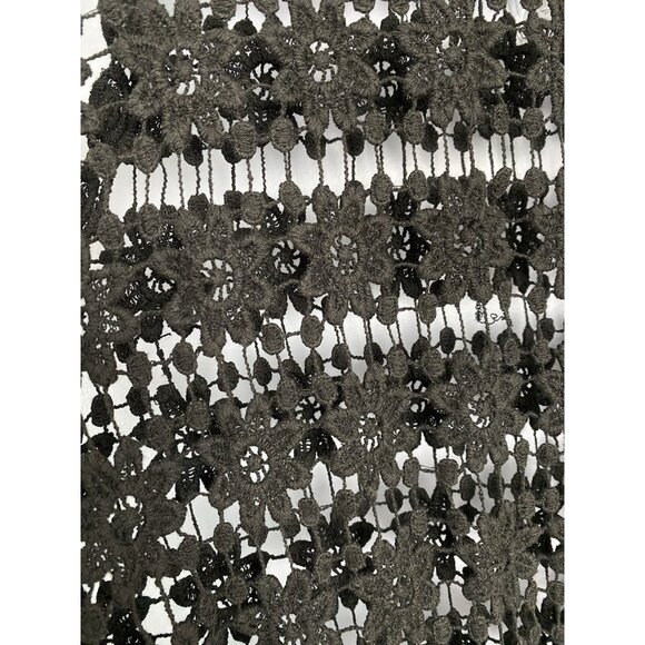 Crochet Beach Swimsuit Cover Up Dress Size XS Black Daisy Open Crochet Swim - Picture 4 of 6